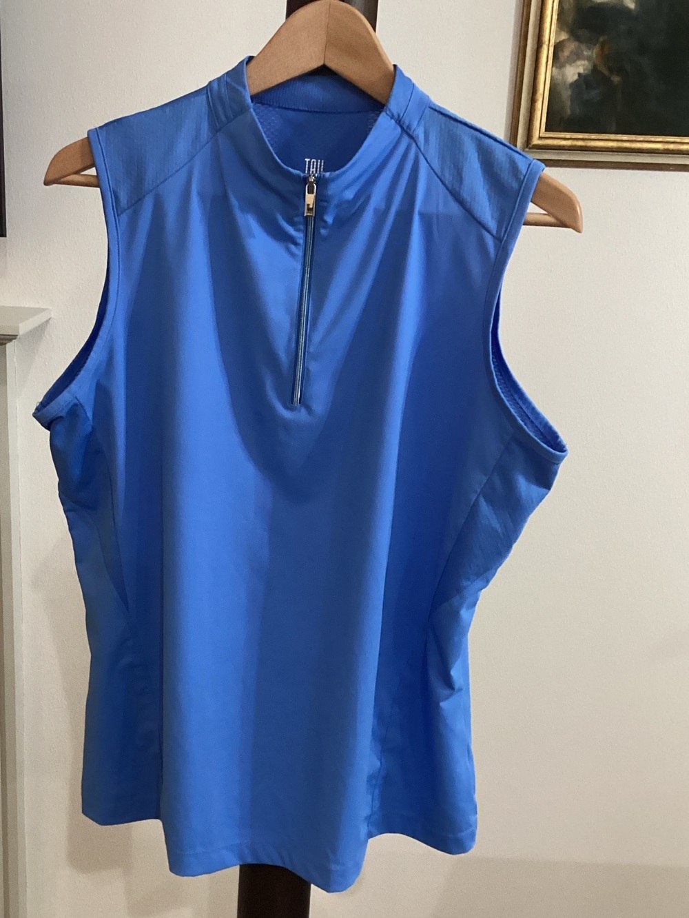 Tail Royal Blue  Mock Neck with Zip Golf Shirt Women’s XL Like New
